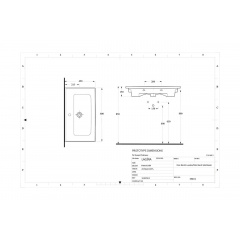 Раковина врізна Ege Vitrifiye Lagina 800x150x450 мм 35831 Білий (2108648556) Березно