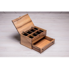 Бокс для зберігання наручного годинника з органайзером для аксесуарів ecoWalnut 14.9х27.5х18 см Нововолинськ