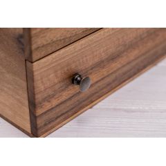 Бокс для зберігання наручного годинника з органайзером для аксесуарів ecoWalnut 14.9х27.5х18 см Нововолинськ