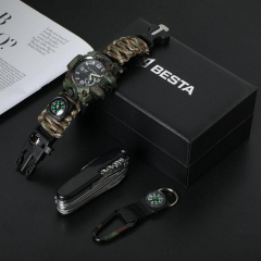 Годинник чоловічий наручний з компасом BESTA Box Military Set Камуфляж (2446985294) Городок