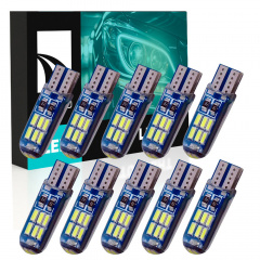 Комплект світлодіодних ламп Napo T10-3014-15smd-Silic W5W T10 10 шт Білий (2518449852) Херсон