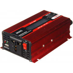 Перетворювач напруги інвертор UKC KC-500D 500W з LCD дисплеєм Red (3sm_386264640) Орехов