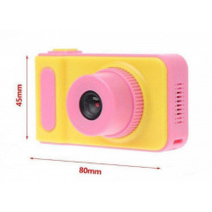 Дитячий цифровий фотоапарат протиударний Smart Kids Camera V7 Жовтий/Рожевий+Карта 16Гб Чортків