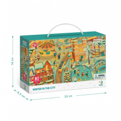 Пазл обсерваційний DoDo Toys "Зима в містечку" 300352 Оріхів