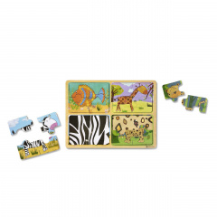 Дерев'яні пазли 4 в 1 "Тварини" Melissa & Doug 4 пазли по 4 елементи MD31362 Боярка