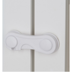 Замок на меблі захист від дітей, блокатор для ящиків Keychain 9,5 см White (16044-hbr) Дрогобич