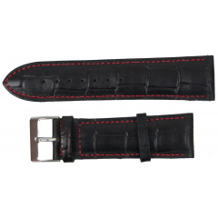 Ремінець для годинника Mykhail Ikhtyar зі шкіри 24 мм Чорний (S607-24-1S black) Кам'янка-Дніпровська