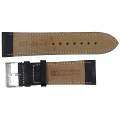 Ремінець для годинника Mykhail Ikhtyar зі шкіри 24 мм Чорний (S607-24-1S black) Кам'янка-Дніпровська
