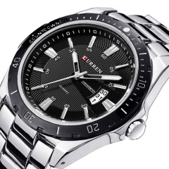 Наручний годинник чоловічий Curren Quartz Сріблястий (2336) Братское