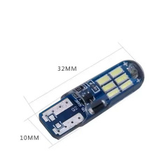Комплект світлодіодних ламп Napo T10-3014-15smd-Silic W5W T10 4 шт Білий (2518443648) Нова Прага