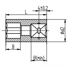 Насадка шестигранна коротка 1/4" 13мм CrV ULTRA (6060132) Чернігів