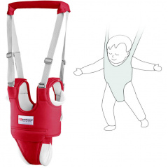 Хіпсит, Ерго-рюкзак, кенгуру перенесення Baby Carrier 6 в 1 Червоний та віжки-ходунки з трусиками (vol-1395) Київ