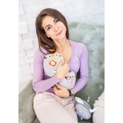 Набір м'яких іграшок S&T Pusheen cat з кексом 23х25 см та 12х15 см (vol-9989) Бровары