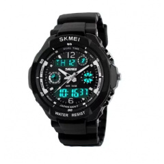 Дитячий спортивний наручний годинник Skmei 1060 s-shock Чорний Михайлівка