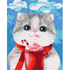 Картина за номерами BrushMe "Ласощі для кішки" 40х50см BS51623 Кам'янка-Дніпровська