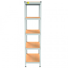 Металевий стелаж Emby Light Series 1800х450x450 мм 5 полиць ДСП до 100 кг Білий Орехов