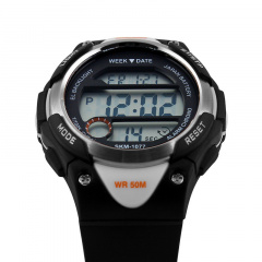 Годинник наручний дитячий Skmei 1077 Чорний 1077BK (15882-hbr) Ізюм