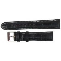 Ремінець для годинника Mykhail Ikhtyar зі шкіри 18 мм Чорний (S606-18S Black) Славянск