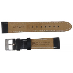 Ремінець для годинника Mykhail Ikhtyar зі шкіри 18 мм Чорний (S606-18S Black) Славянск