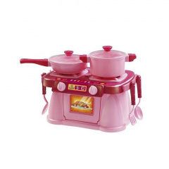Ігровий набір Кухонна плита "Cooking Plate with Dishes" ЮНІКА 71825 7 предметів Орехов