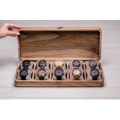 Бокс з горіхового дерева для зберігання наручних годинників ecoWalnut 7х43.5х18 см Київ