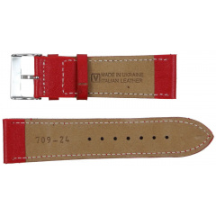 Ремінець для годинника зі шкіри Mykhail Ikhtyar 24 мм Червоний (S709-24S red) Белгород-Днестровский