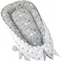 Подушка для немовлят RIAS NJ-0010 із сіткою 70x30см White-Grey Ворожба