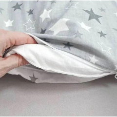 Подушка для немовлят RIAS NJ-0010 із сіткою 70x30см White-Grey Новомосковск