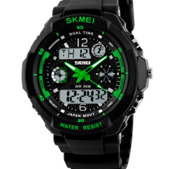 Наручний годинник чоловічий Skmei S-Shock Green 0931 Чорний (1530) Івано-Франківськ