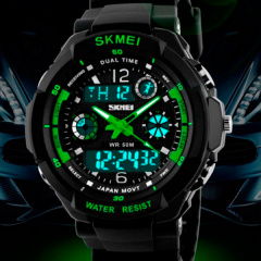 Наручний годинник чоловічий Skmei S-Shock Green 0931 Чорний (1530) Івано-Франківськ
