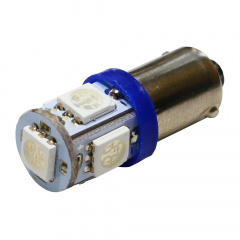 Комплект світлодіодних ламп Napo LED BA9S-5050-5smd T4W Ba9s 10 шт Синій (1032951588) Переяслав-Хмельницкий