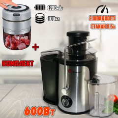 Соковитискач електричний Domotec 5220MS 600W Black Косов