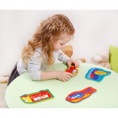 Дитячі пазли Baby puzzle "Транспорт" Vladi toys VT1106-96 Курінь