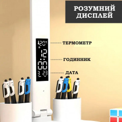 Світлодіодна настільна лампа на акумуляторі Doublehead Lamp Led подвійна багатофункціональна Білий Городок