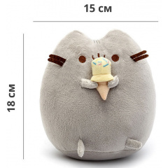 Комплект М'яка іграшка кіт з морозивом Pusheen cat і Антистрес іграшка Mokuru (vol-724) Гуляйполе