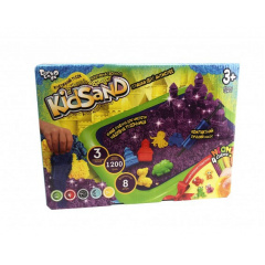 Комплект креативного творчества "Кинетический песок" "KіdSand" Danko Toys KS-02-02U 1200 г + песочница Доманёвка