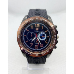 Годинник чоловічий наручний Carrera GMT BMW Clockhouse Чорний з бронзою (IBW878B) Хуст