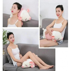 Масажна подушка Piggy WJH-11 Свинка 55x20x17 см Білий (1438124094) Курень