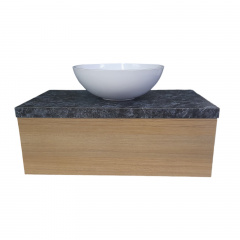 Пластикова підвісна тумба The MIX Ламі 4236 mat 5057 mat з умивальником 100х30х45 см Mona Ивано-Франковск