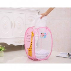 Корзина для игрушек UKC складная с боковым карманом 30х48 см 00336pink Розовый Київ