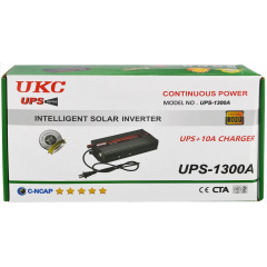 Перетворювач напруги інвертор UKC UPS-1300A 1300W DC/AC 12V-230V Black (4_00579) Бердичев