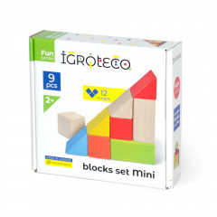 Дитячі дерев'яні кубики Igroteco 900163 кольорові Костопіль