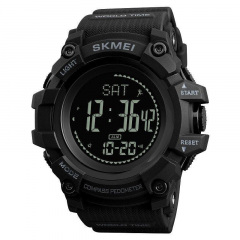 Cпортивний годинник Skmei 1356 Compass з компасом Чорний Ковель