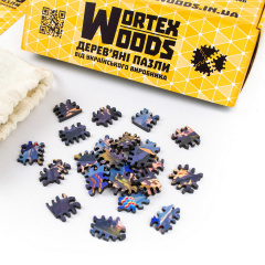 Дерев'яні пазли Wortex Woods Кольорові скелі Чжан'є Данксіа 50х50 см 508 елементи амеби PZL10001L Кременець
