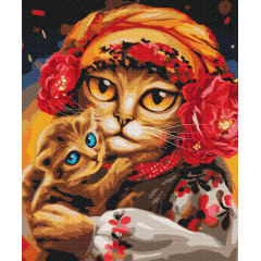 Картина за номерами BrushMe "Сім'я котиків ©Маріанна Пащук" 50х60см BS53117L Ужгород