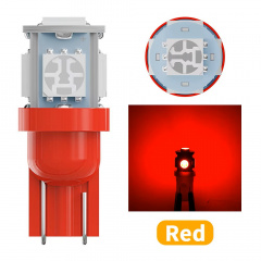 Комплект світлодіодних ламп Napo T10-5050-5smd W5W T10 10 шт Червоний (2510522863) Лубны