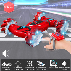 Трюковая машинка перевертыш Monster Drift ERQ2093 31см на радиоуправлении жестами на 360° Красная Винница