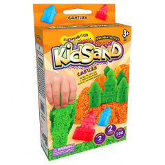 Набір креативної творчості "Кінетичний пісок" KidSand" Danko Toys KS-05 міні 200 г укр Castles Orange Киев