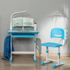 Дитяча парта зі стільцем FunDesk Bellissima 664х493х540-766 мм Blue Калуш