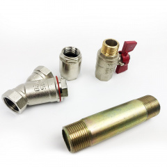 Комплект підключення лічильника Koer SET5 нікель 1/2" збільш. ФГО (вставка 110мм) Оріхів